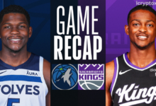 Timberwolves vs sacramento kings match player stats