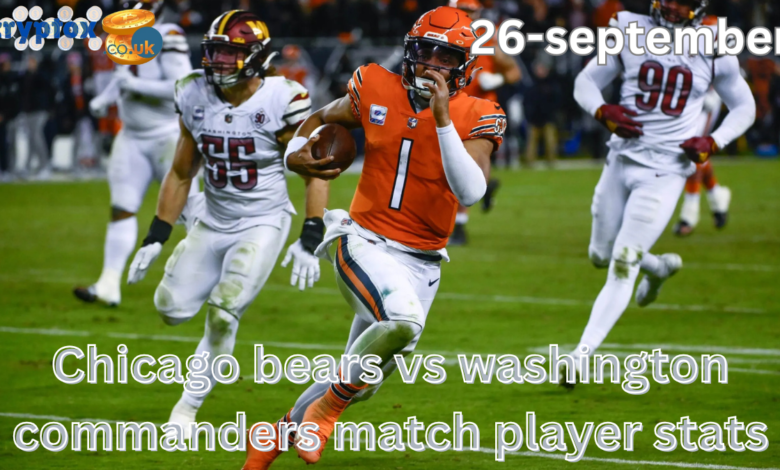 Chicago bears vs washington commanders match player stats