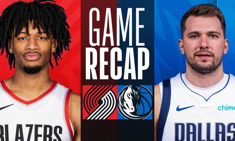 Dallas mavericks vs portland trail blazers match player stats