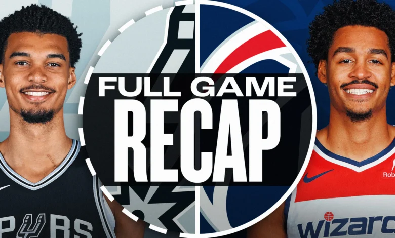 San antonio spurs vs washington wizards match player stats