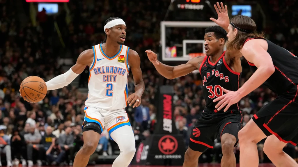 Toronto raptors vs okc thunder match player stats